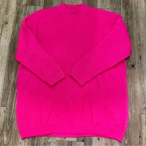 Womens Pretty Little Thing Oversize Pink Sweater Size M